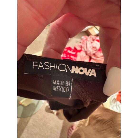 Hello Baby cut out block color Maxi Dress - Brown/combo size M - Picture 6 of 14